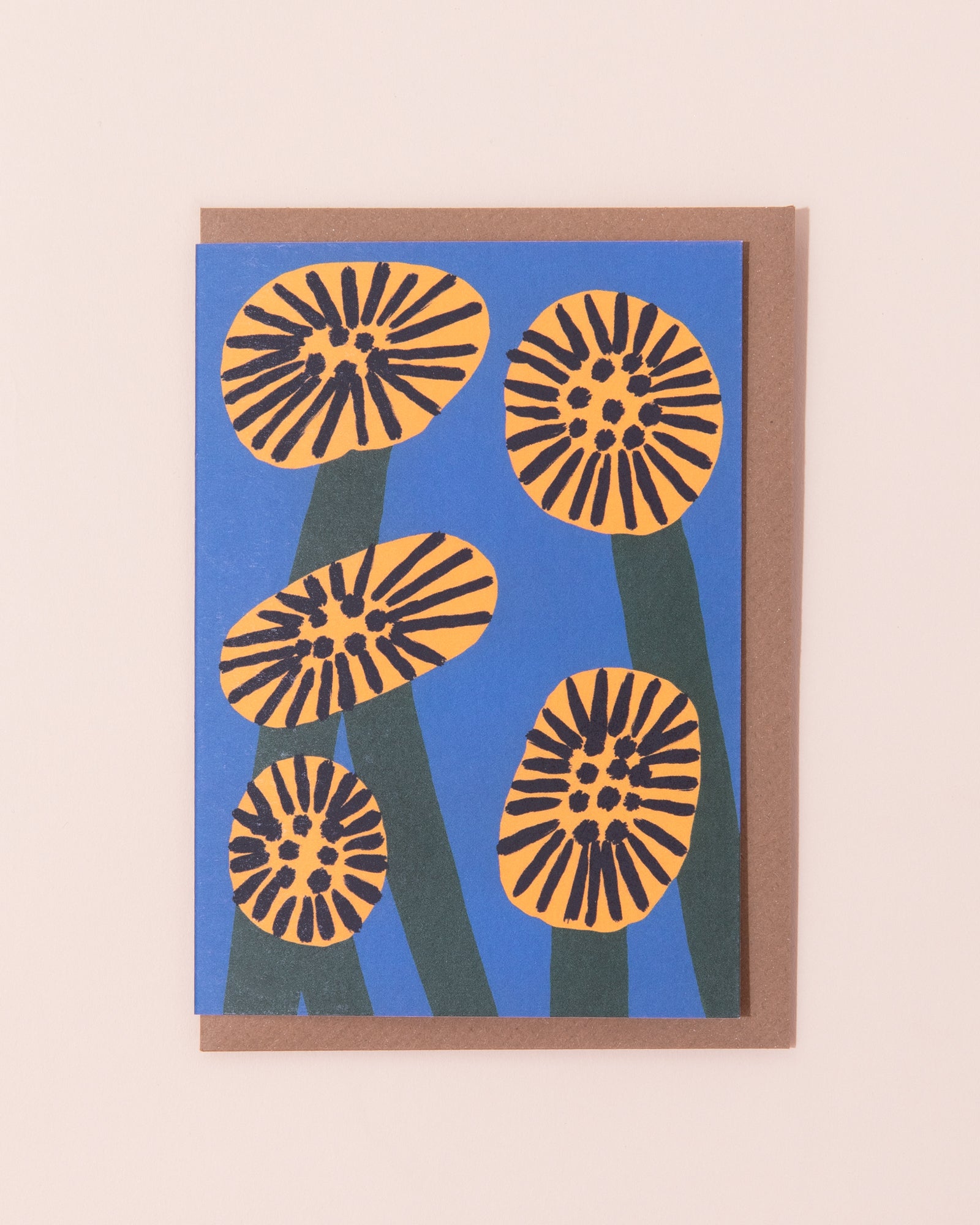 Yellow Flowers Greetings Card