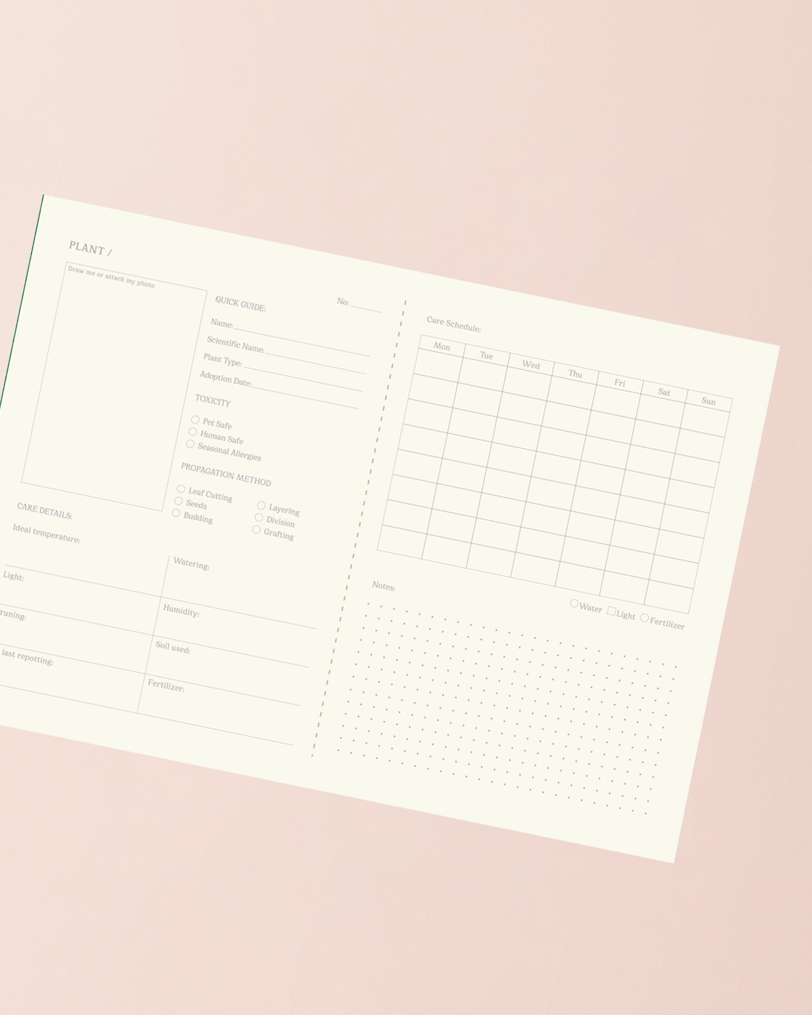 Plant Journal Notebook