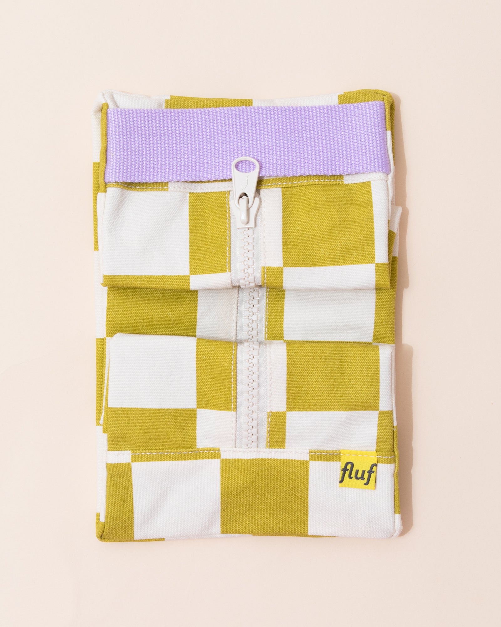 Fluf Travel Bag | Green + White Check