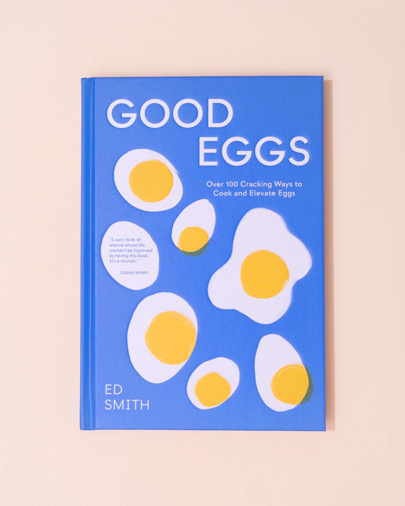 Blue, white and yellow egg recipe book