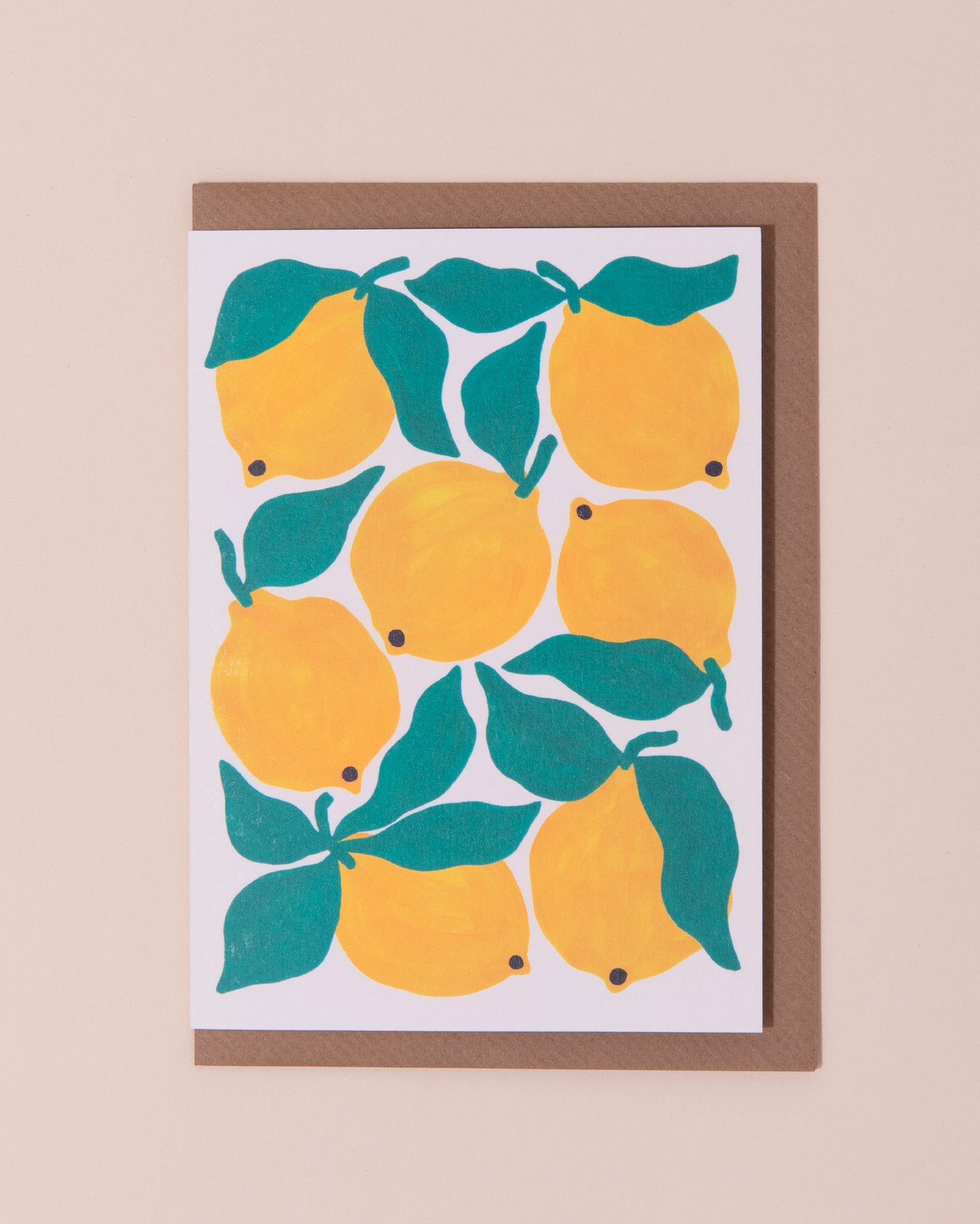 Greetings card with illustration of lemons