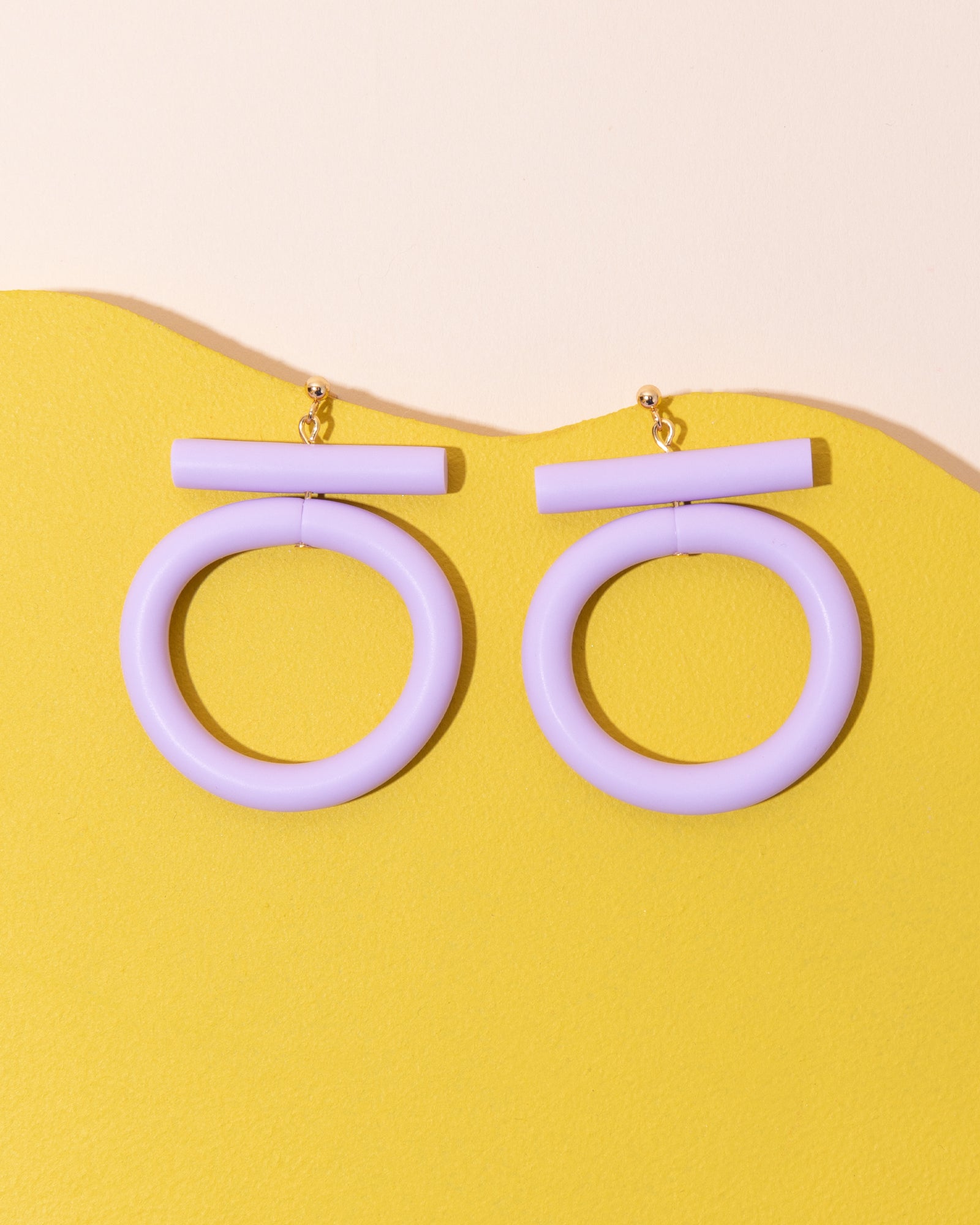 Loela Lilac Circle Earrings