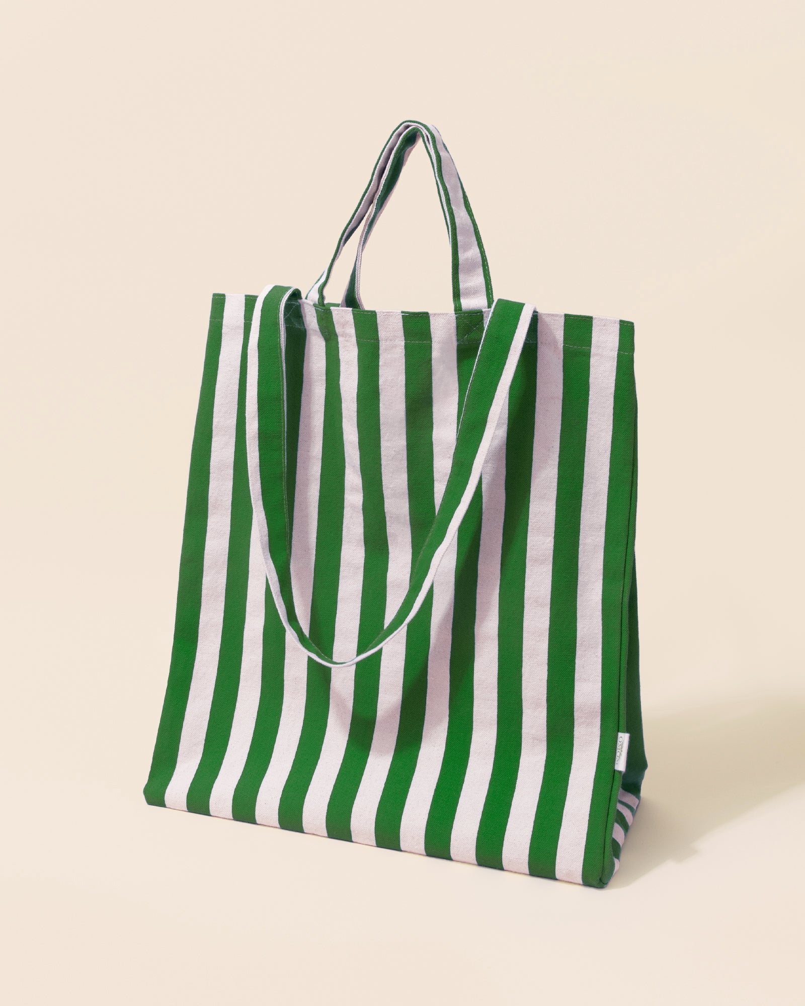 Stripe Tote Bag | Green + White