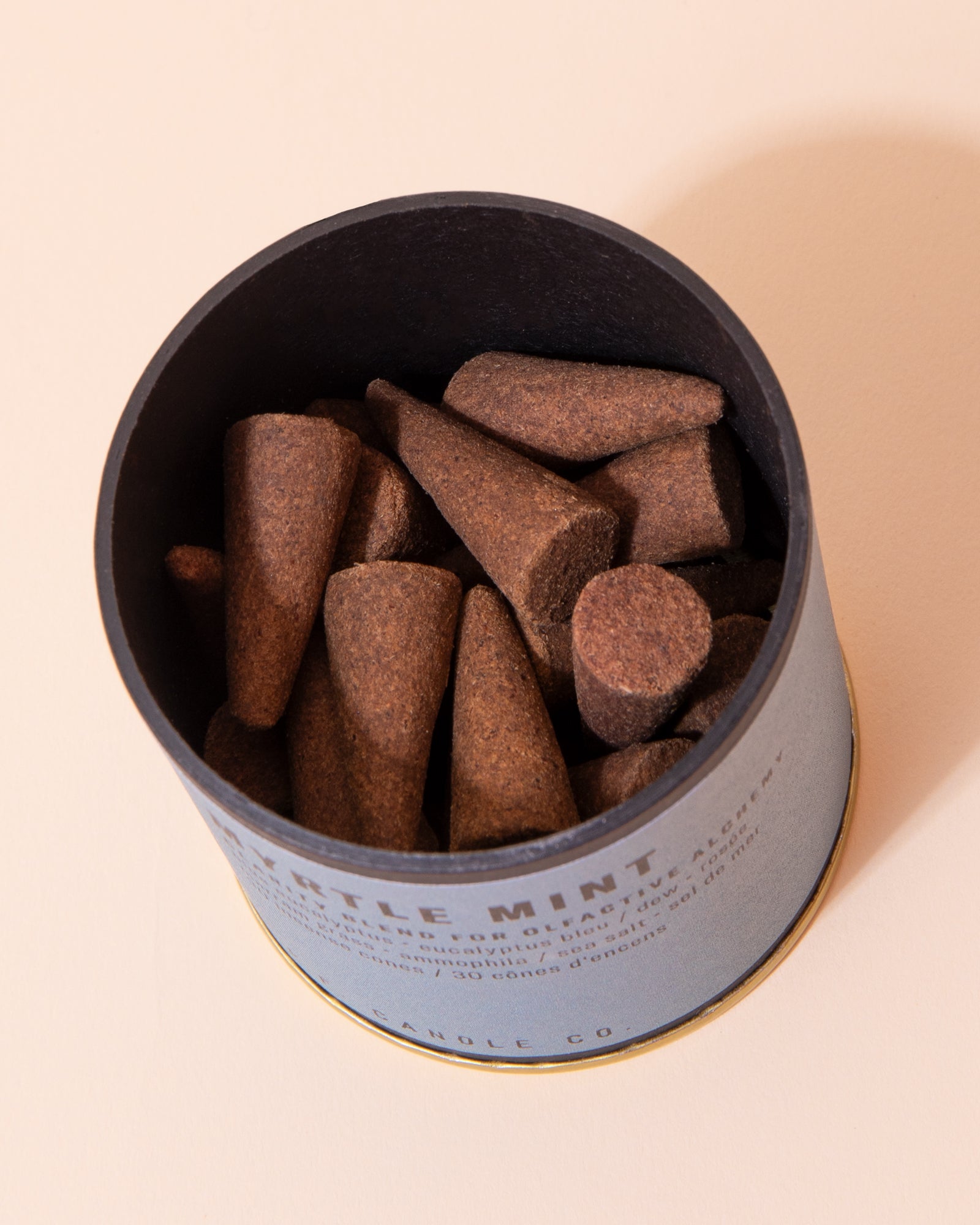 Blue box of mint incense cones by P.F Candle