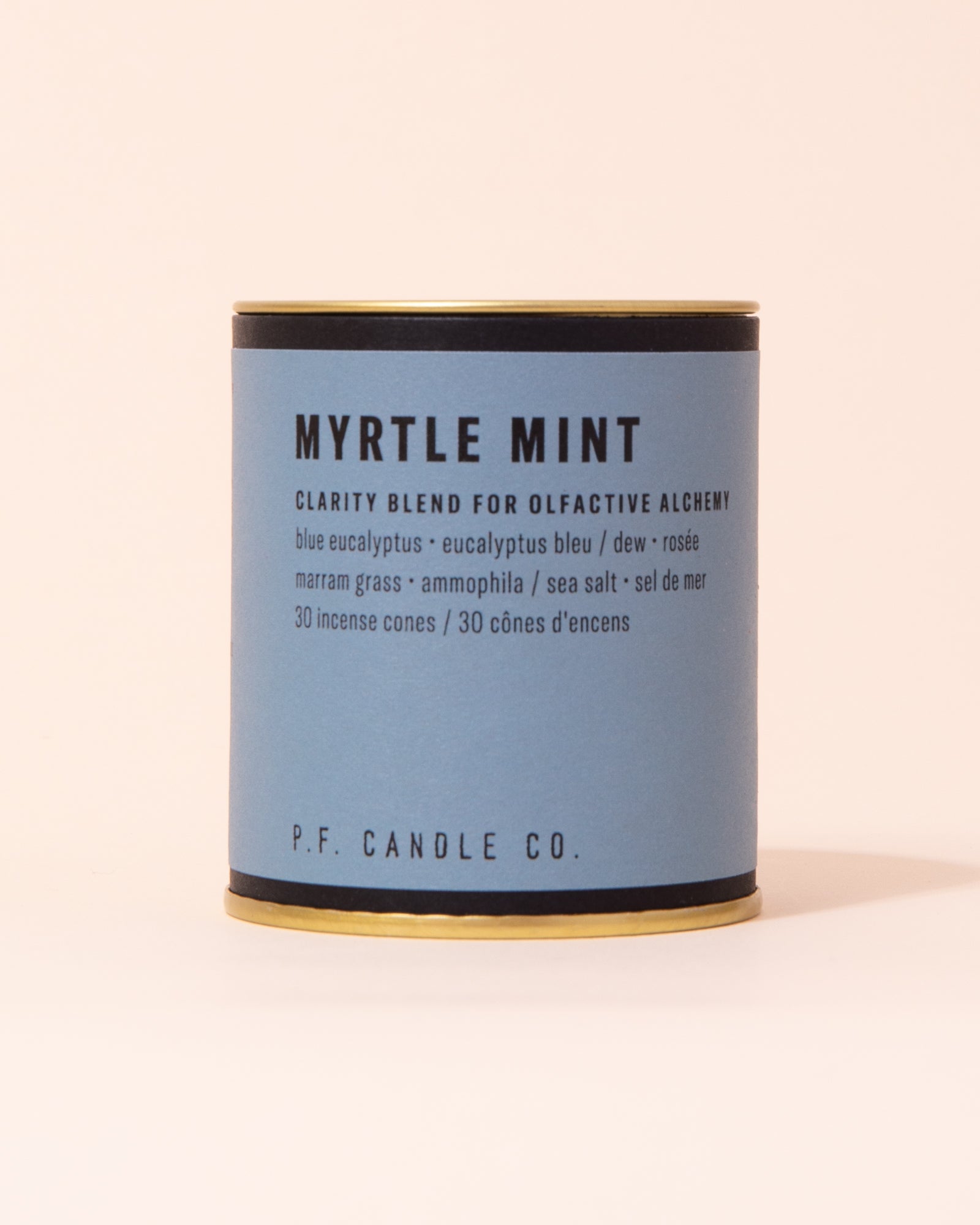 Blue mint incense cones by P.F Candle