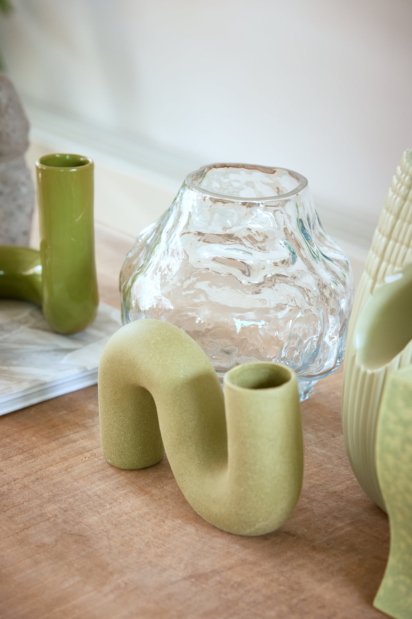 HKLIVING Ceramic Twist Vase