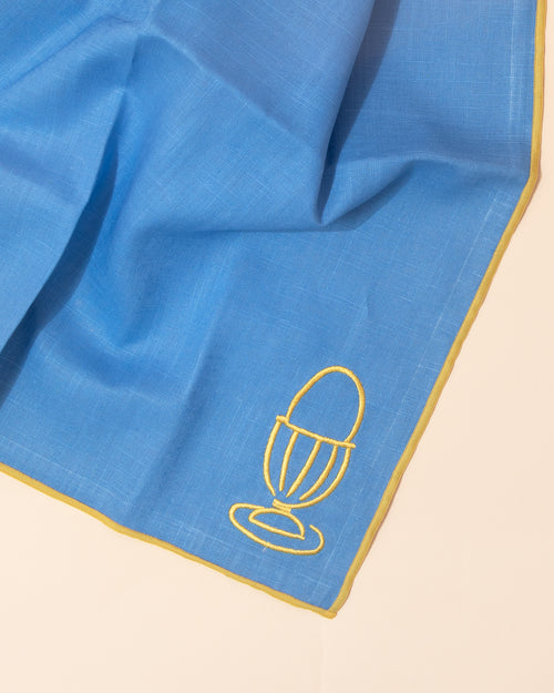 Embroidered Linen Napkin | Boiled Egg
