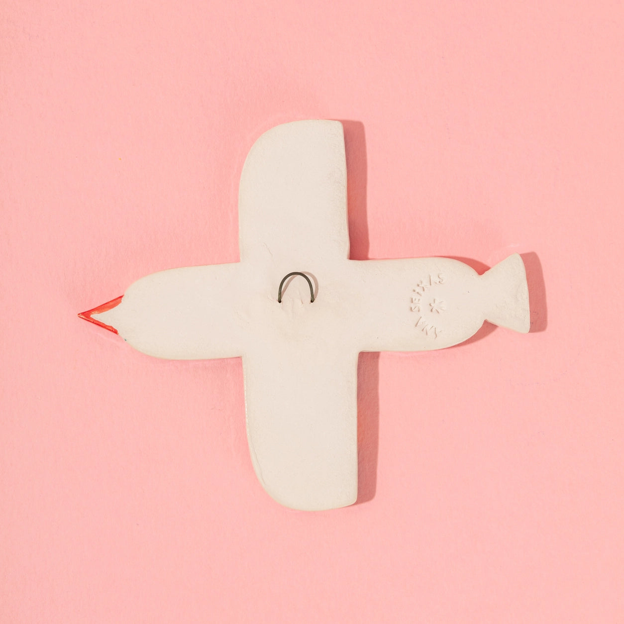 Ceramic Bird Wall Hanging | Pink