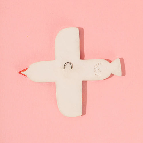 Ceramic Bird Wall Hanging | Pink