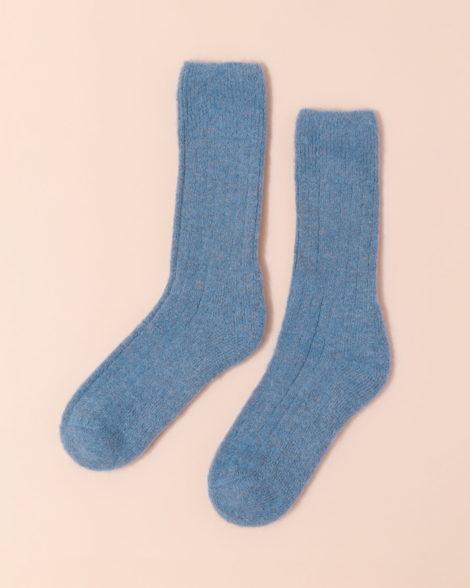 Alpaca Cosy Bed Socks | Blue