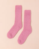 Alpaca Cosy Bed Socks | Pink