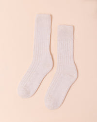 Alpaca Cosy Bed Socks | Cream