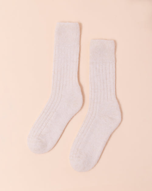 Alpaca Cosy Bed Socks | Cream