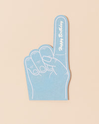 Happy Birthday Foam Finger Greetings Card