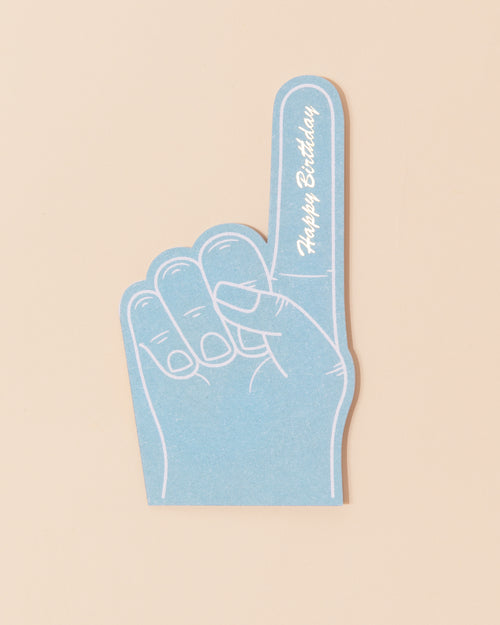 Happy Birthday Foam Finger Greetings Card