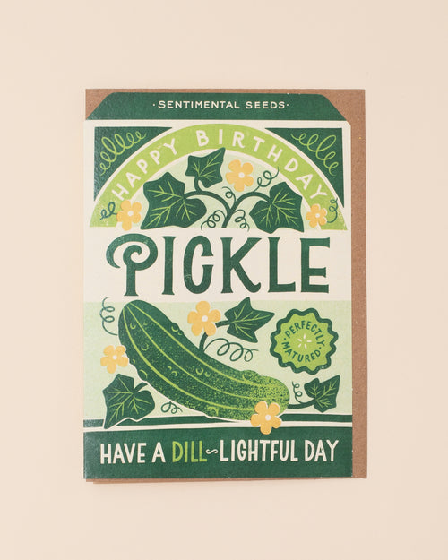 Pickle Birthday Greetings Card