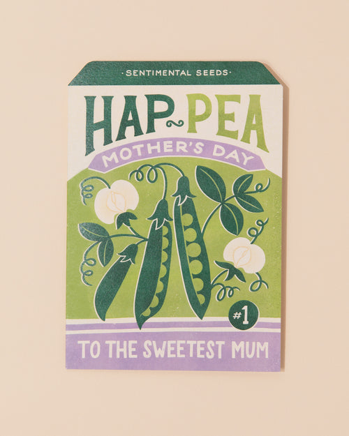 Hap-Pea Mother's Day Greetings Card