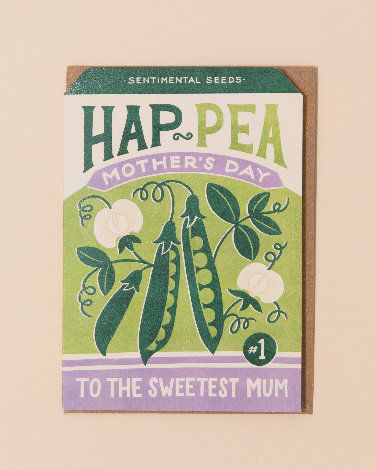 Hap-Pea Mother's Day Greetings Card
