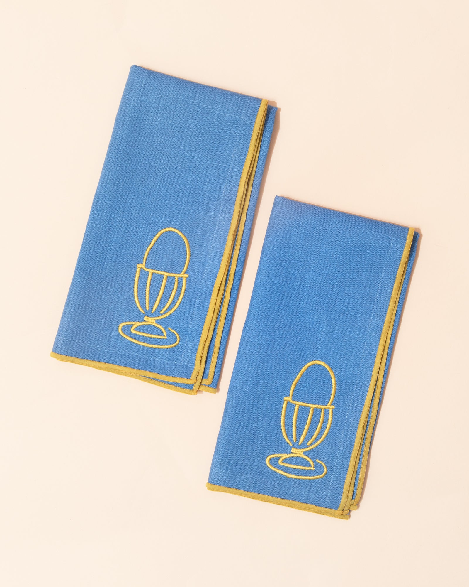 Embroidered Linen Napkin | Boiled Egg