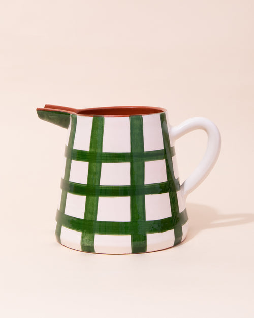 Casa Cubista Grid Pitcher Jug | Green