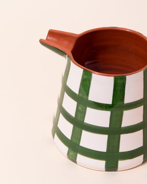 Casa Cubista Grid Pitcher Jug | Green