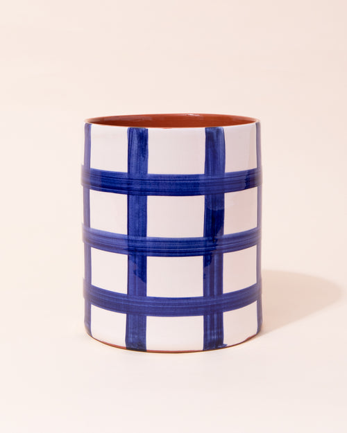 Casa Cubista Small Grid Vase | Blue