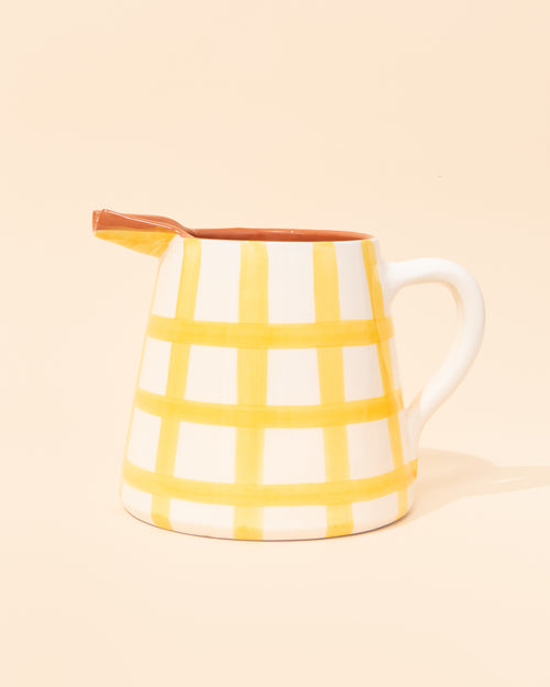 Casa Cubista Grid Pitcher Jug | Yellow