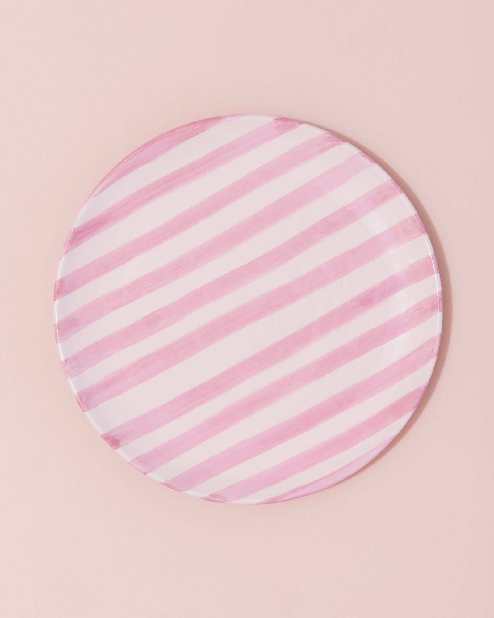 Casa Cubista Bold Stripe Dinner Plate | Pink