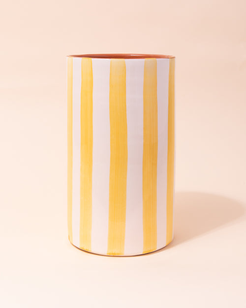 Casa Cubista Bold Stripe Vase | Yellow