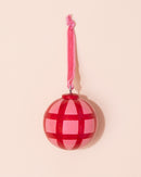 Christmas Bauble | Pink Check