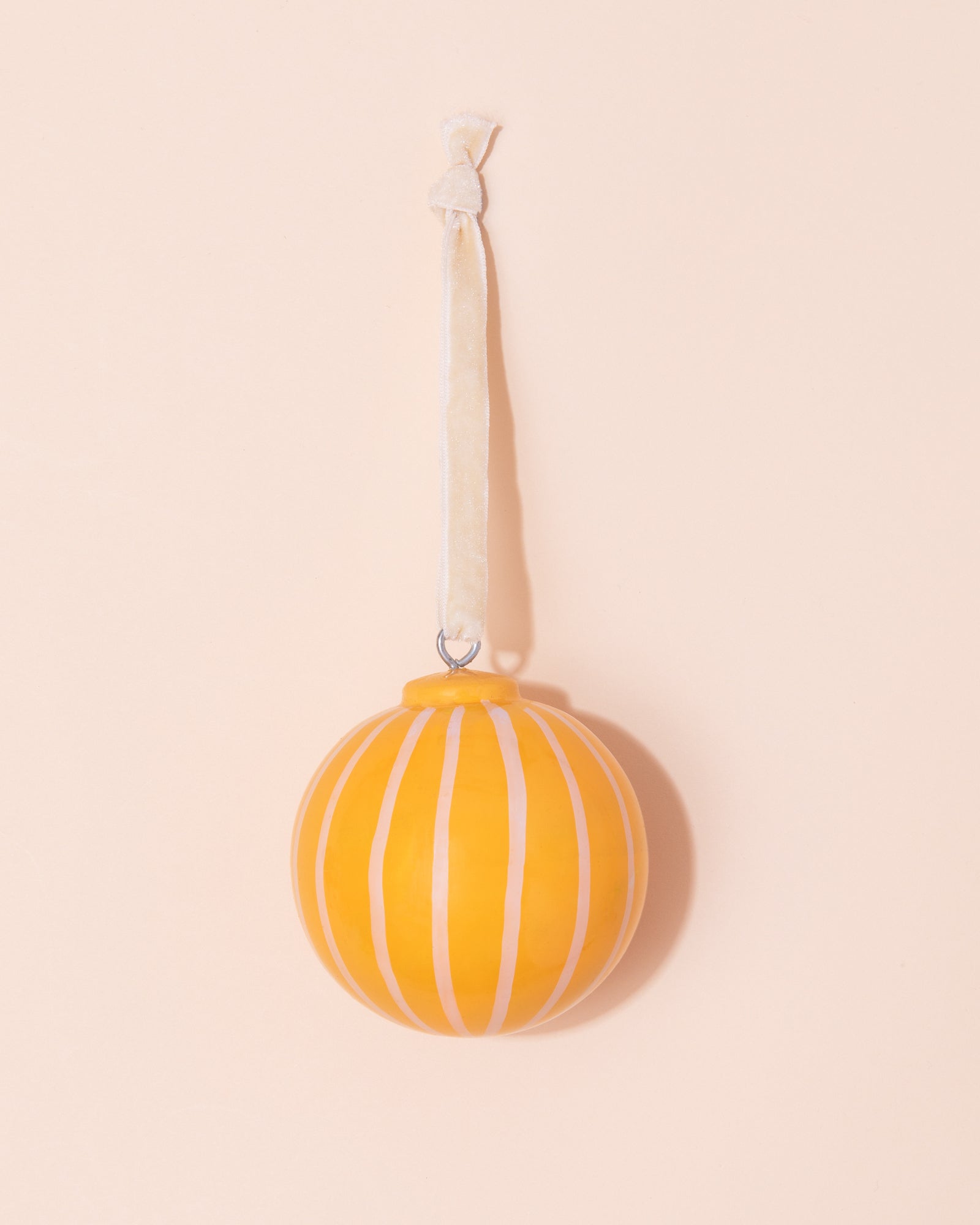 Christmas Bauble | Yellow Stripe