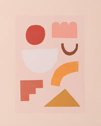 Colourful art print of geometric shapes