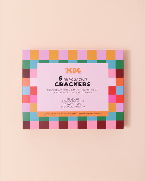 DIY Fill Your Own Christmas Crackers | Pink + Maroon