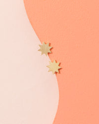 Copper Bee Sun Stud Earrings