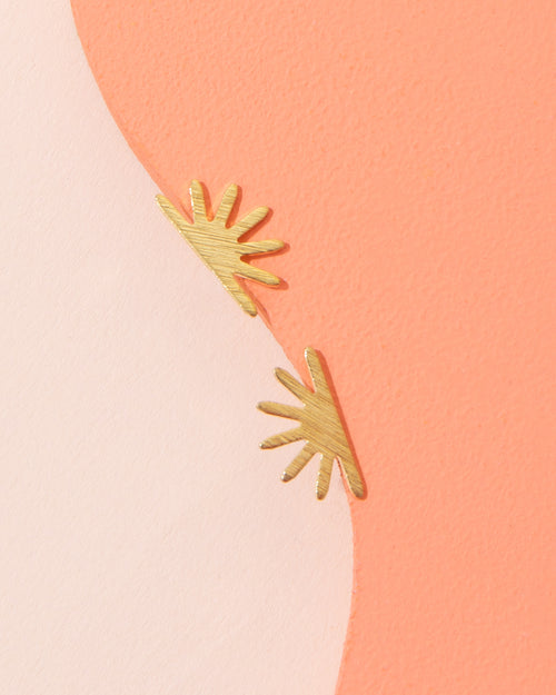 Copper Bee Sunrise Stud Earrings