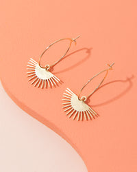 Copper Bee Sunset Hoop Earrings