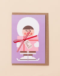 Eskimo Bow Christmas Card