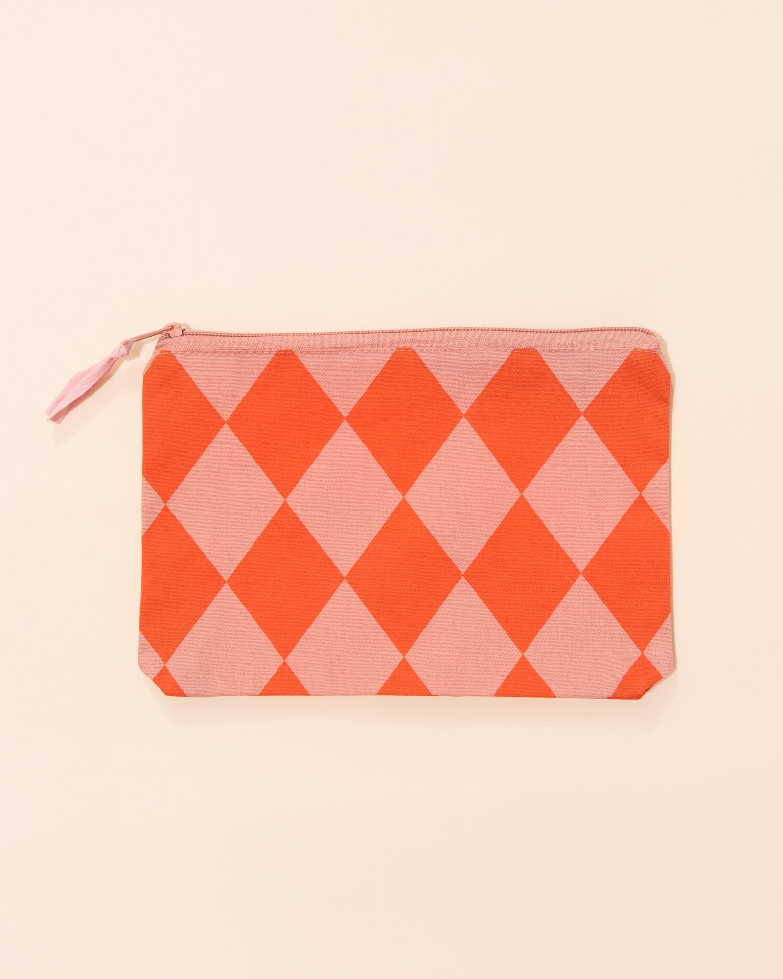 Stripe Pouch | Red + Pink Harlequin