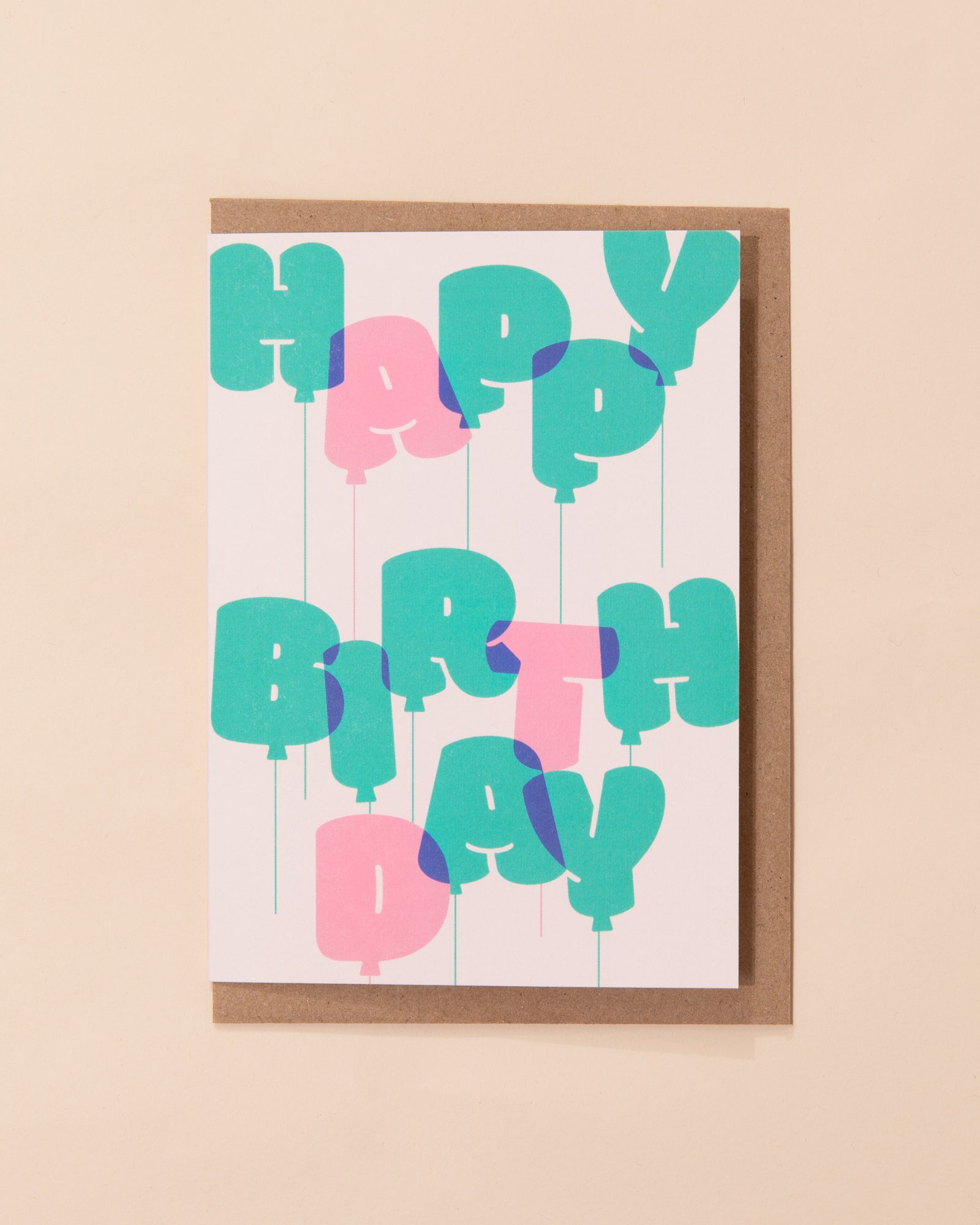 Happy Birthday Balloons Greetings Card