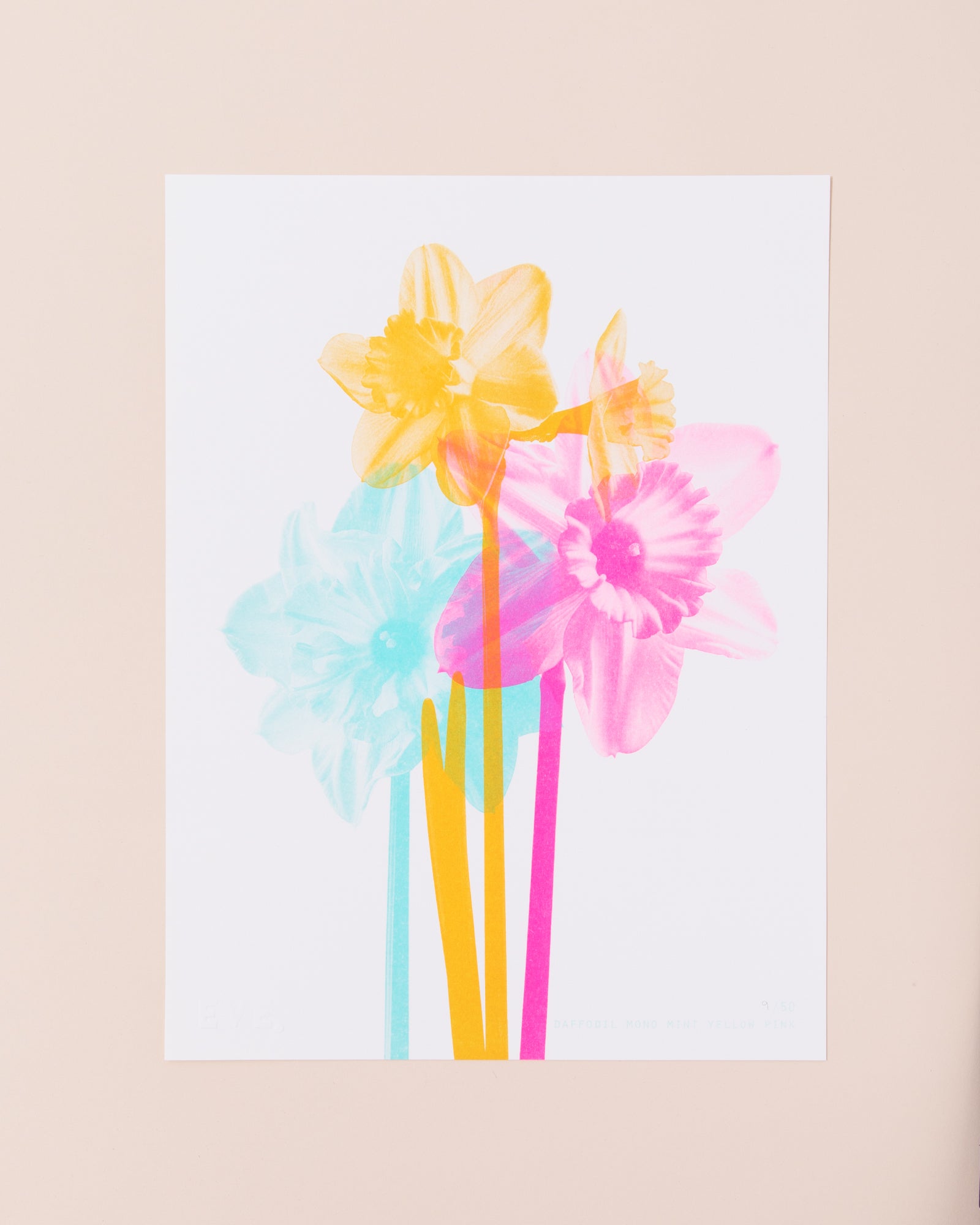 Eve Print Studio Daffodil Mono Fluoro Print