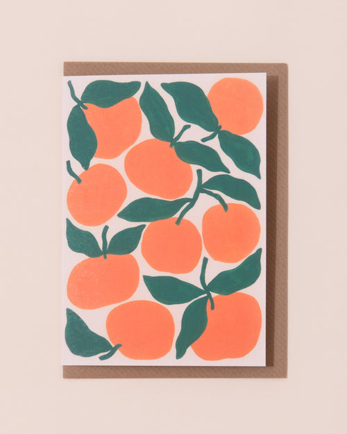 Oranges Greetings Card