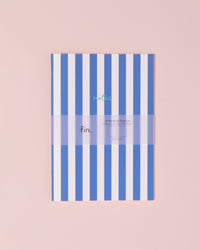 Blue and white stripe notebook 
