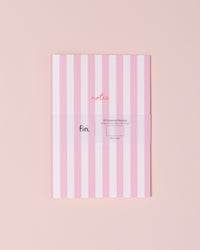 Pink and white stripe notebook 