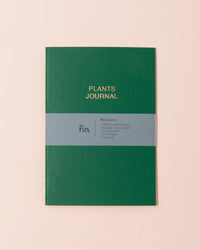 Green plant journal notebook with gold embossed text