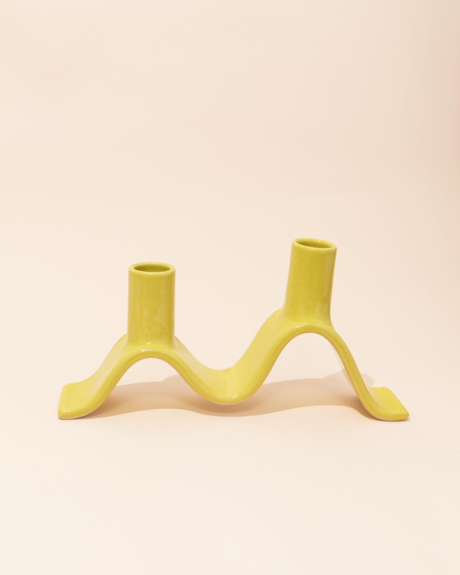 Florence Mytum Wavy Candelabra | Chartreuse