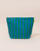 Fluf Storage Stripe Pouch | Green + Blue