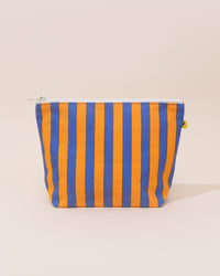 Fluf Storage Stripe Pouch | Yellow + Blue