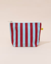 Fluf Storage Stripe Pouch | Burgundy + Blue