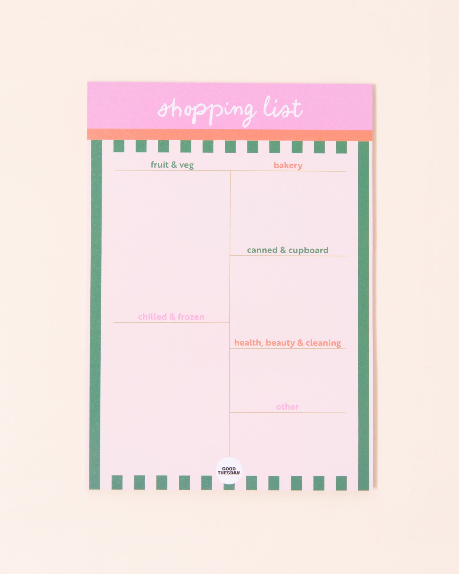 Weekly Shopping List Pad