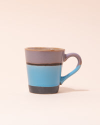HKLIVING 70s style ceramic espresso coffee mug in blue, black and grey